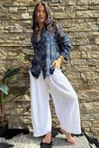 Cala Cushion Cotton Bandana Relaxed Shirt Navy
